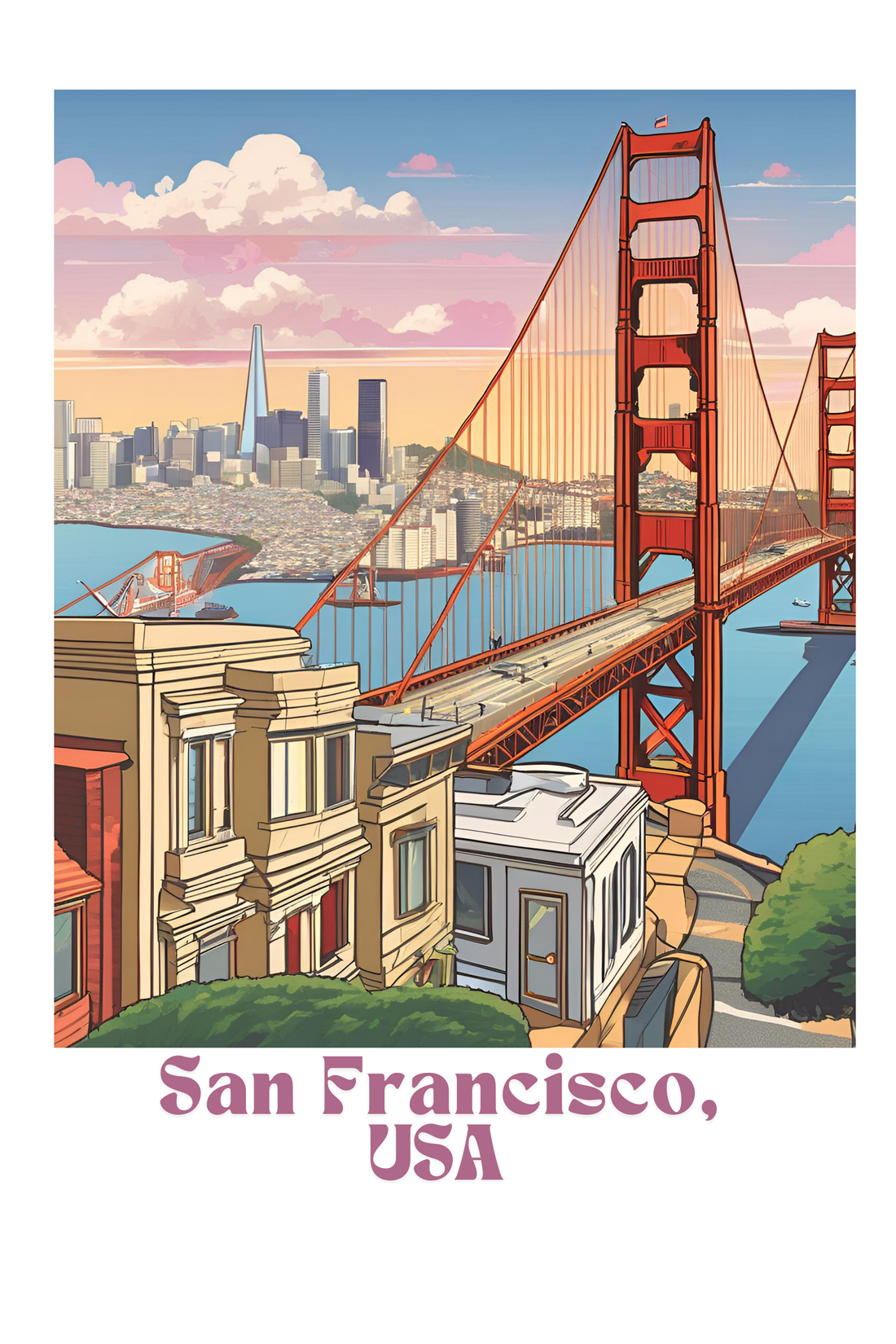 San Francisco Scenes Size (A4)